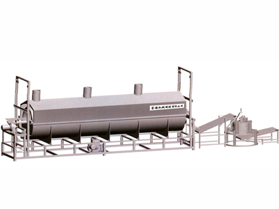 Roller continual frying machin
